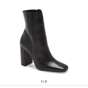 Steve Madden boots , Lourde Square toe Black Leather Size:8.5